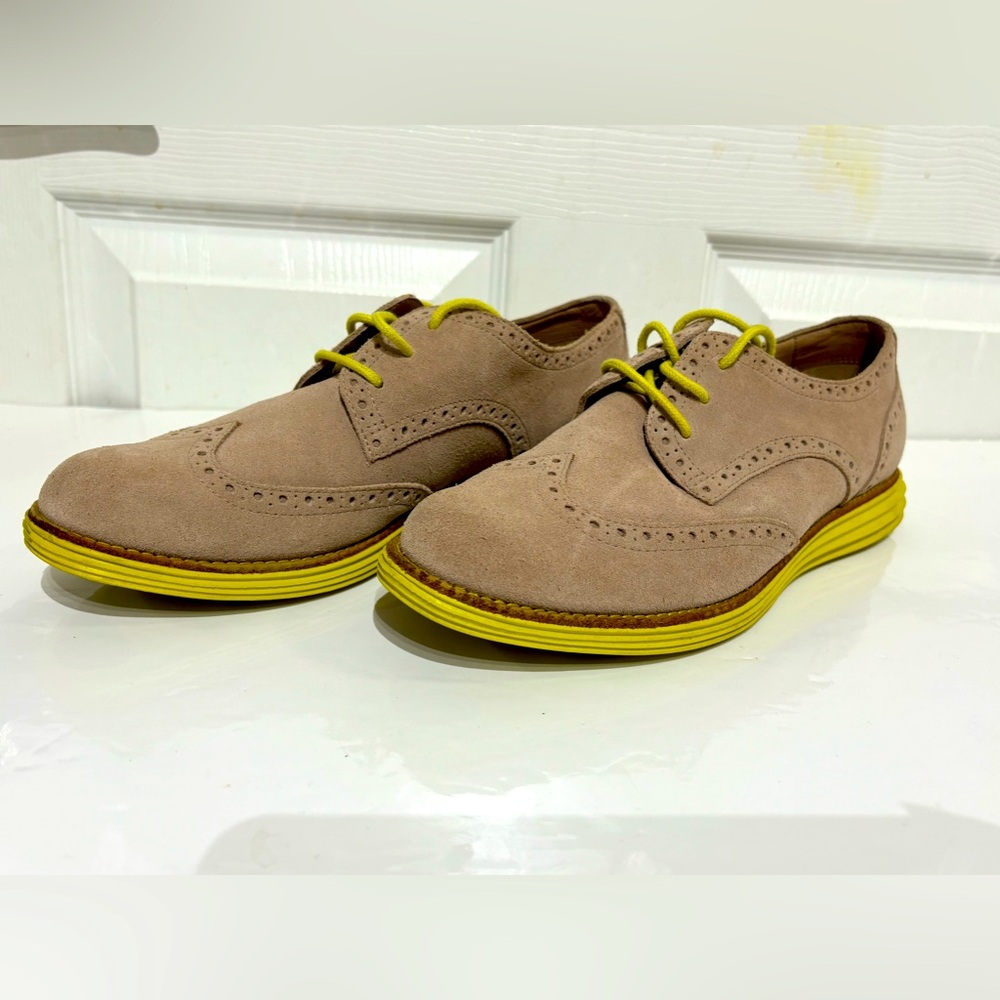 Cole Haan Lunar grand  Wing tip Oxford Suede size 7.5